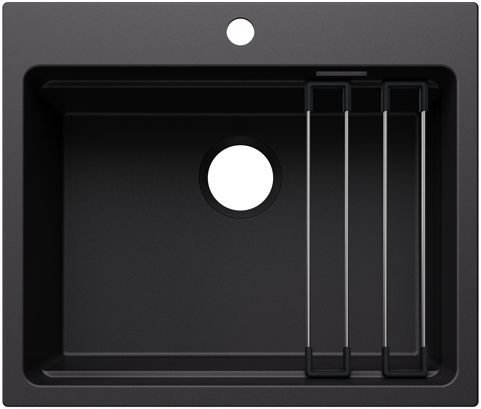 Chiuveta bucatarie Etagon 6, 527746, granit negru, pe blat, 600 x 510 mm, Blanco